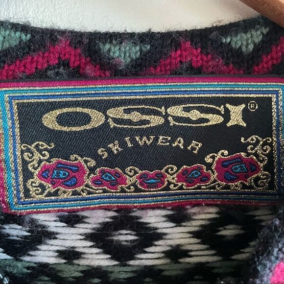 Ossi Skiwear ~ Wool Blend Knit Jacket ~ size Large - Picture 3 of 8